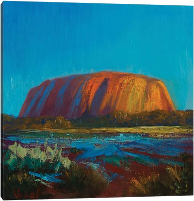 Uluru (Ayers Rock) - Semi Abstracted Canvas Art Print - Artistic Travels