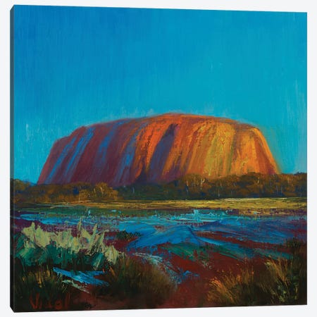 Uluru (Ayers Rock) - Semi Abstracted Canvas Print #CVI1} by Christopher Vidal Canvas Artwork