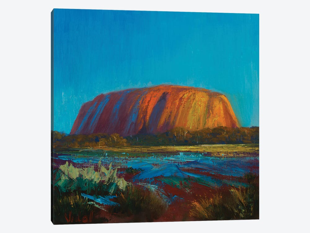 Uluru (Ayers Rock) - Semi Abstracted by Christopher Vidal 1-piece Canvas Artwork