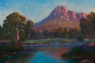 Early Morning Light On Mt Sturgeon VIC by Christopher Vidal canvas print