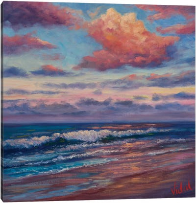 Last Light At Coolum Beach, QLD Canvas Art Print
