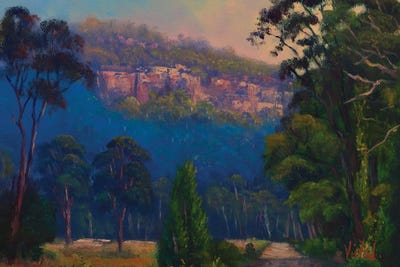 Late Afternoon Light Dunville Loop Capertee Valley by Christopher Vidal framed wall art