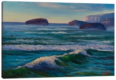 Ocean Currents Near Port Campbell VIC Canvas Art Print - Christopher Vidal