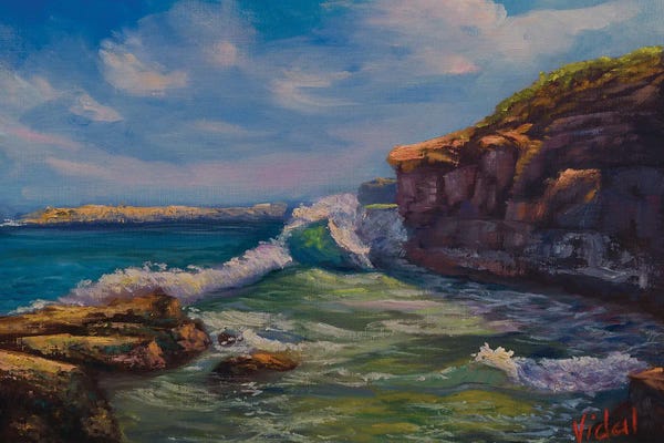 Christopher Vidal: Waves Near Caves Beach Central Coast, NSW by Christopher Vidal