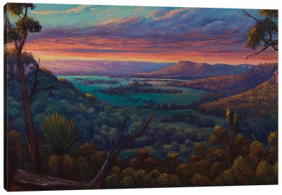 Sunset View At Shipley Plateau Blackheath Canvas Art Print - Christopher Vidal