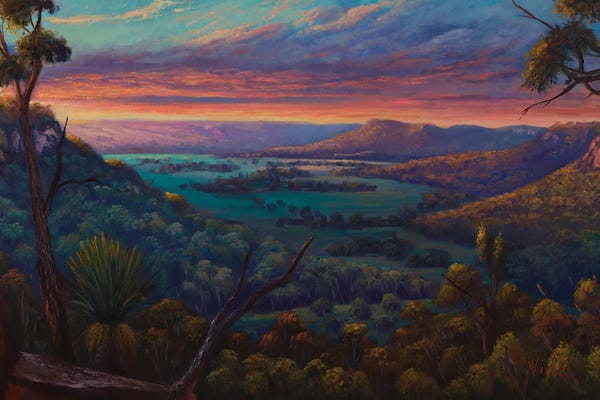 Christopher Vidal: Sunset View At Shipley Plateau Blackheath by Christopher Vidal