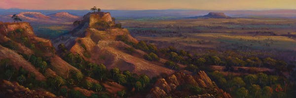 Christopher Vidal: The View From Mt Slowcombe Yaraka QLD by Christopher Vidal
