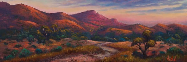Christopher Vidal: Warm Lights At Flinders Ranges SA by Christopher Vidal