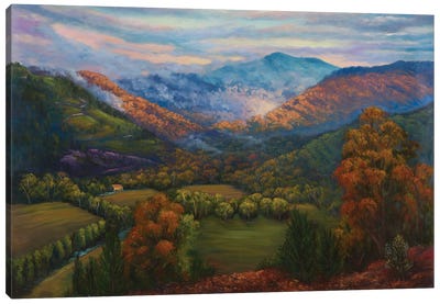 The View Of Mt Bogong From Tower Hill Canvas Art Print - Victoria Art