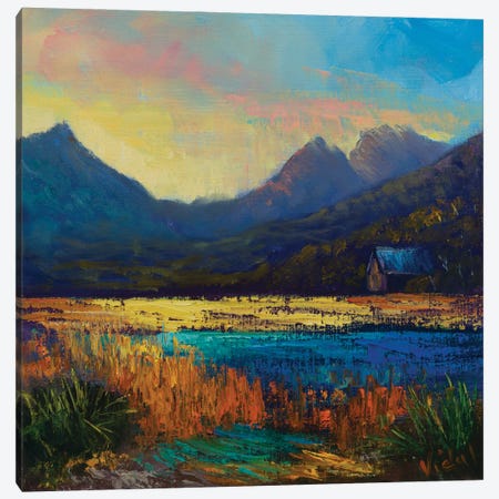 Cradle Mountain Abstracted Canvas Print #CVI9} by Christopher Vidal Canvas Artwork