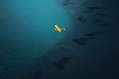 Flying Over Iceland II by Cuma Çevik art print