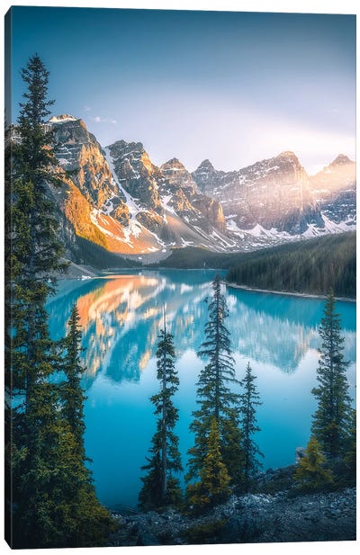 Moraine Lake - Banff - Canada Canvas Art Print - Cuma Çevik