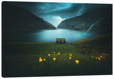 Saksun - Faroe Islands Canvas Art Print - Cuma Çevik