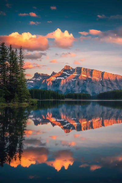Two Jack Lake - Banff - Canada by Cuma Çevik art print