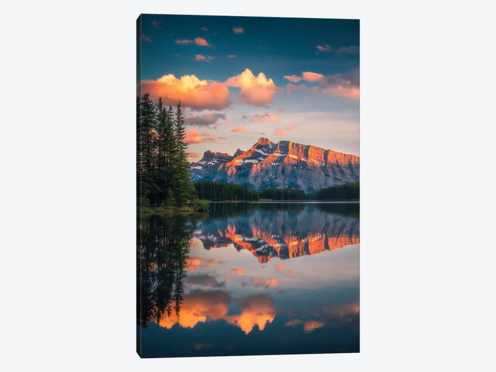 Two Jack Lake - Banff - Canada by Cuma Çevik 1-piece Canvas Print