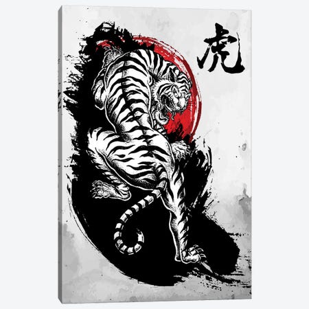 Japanese Tiger Canvas Print #CVL103} by Cornel Vlad Canvas Wall Art