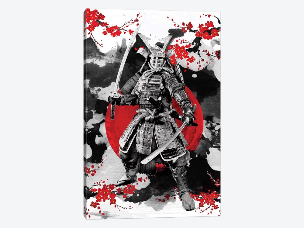 Sakura Samurai 1-piece Canvas Art Print