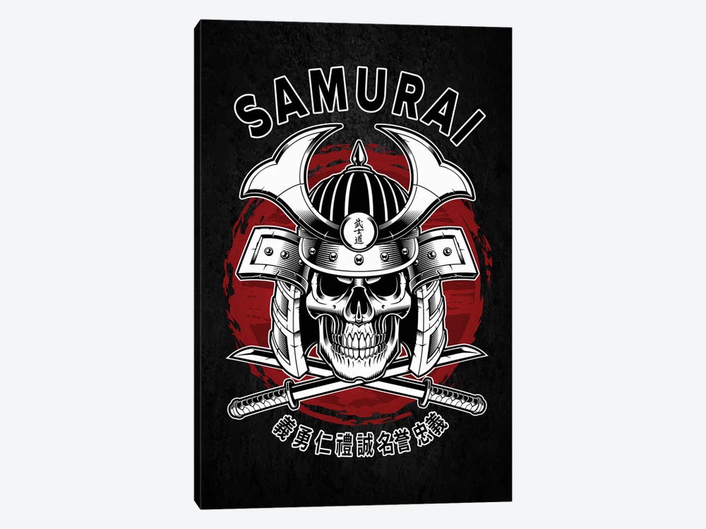 Samurai Skull by Cornel Vlad 1-piece Art Print