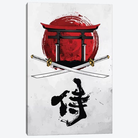 Samurai Katana With Tori Gate Canvas Print #CVL111} by Cornel Vlad Canvas Print