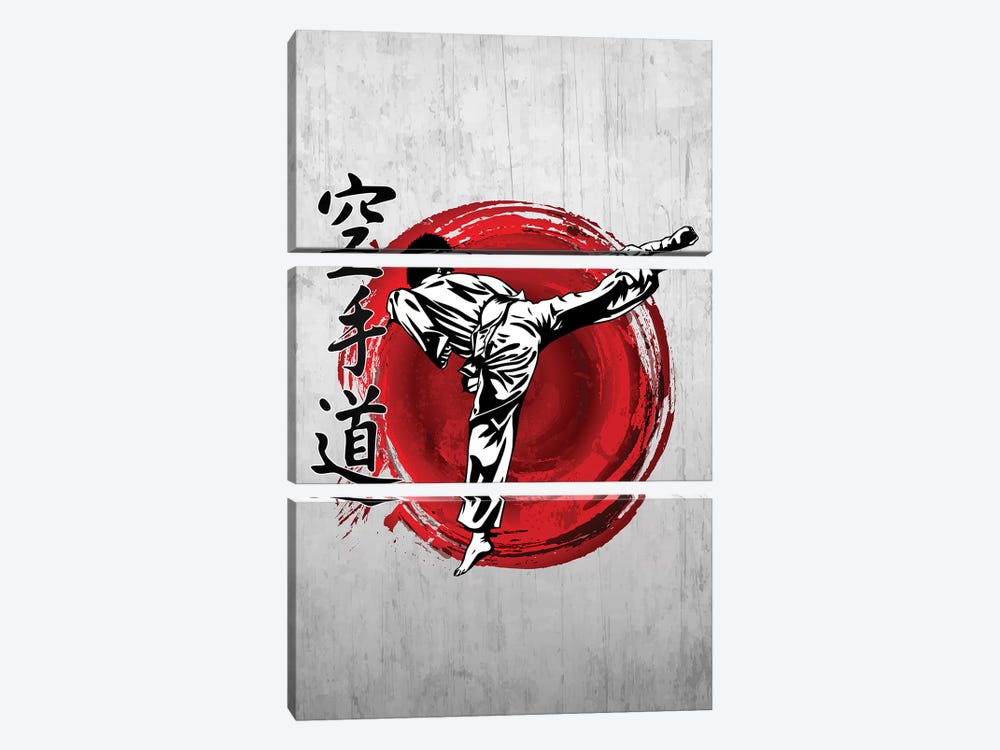 Karate Do by Cornel Vlad 3-piece Canvas Wall Art