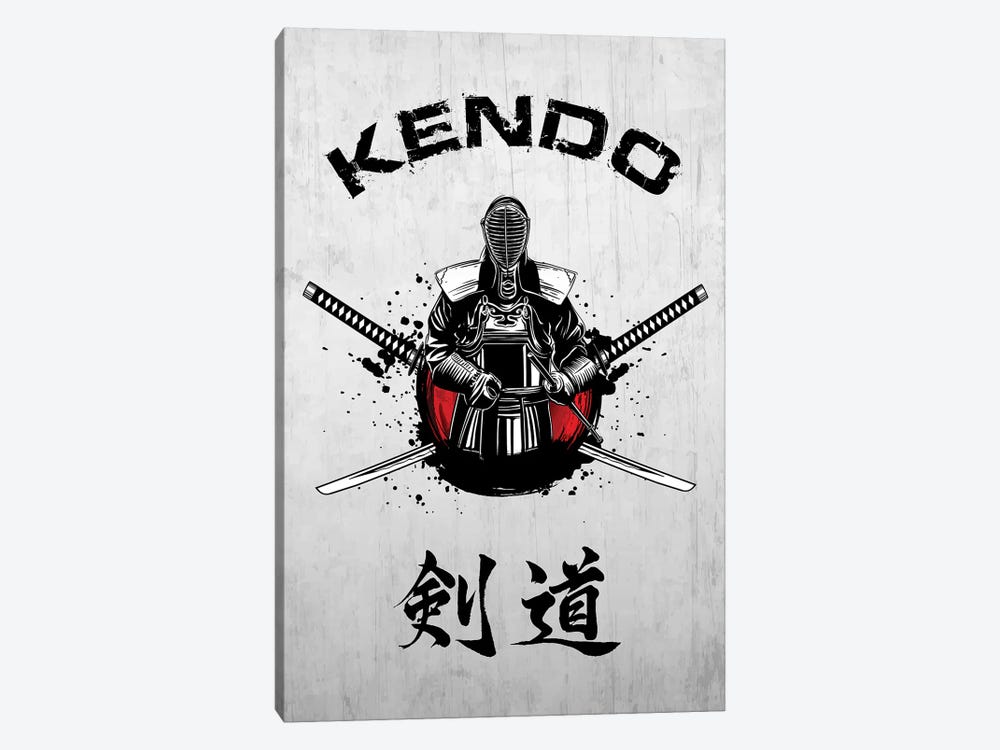 Kendo Fighter by Cornel Vlad 1-piece Canvas Artwork