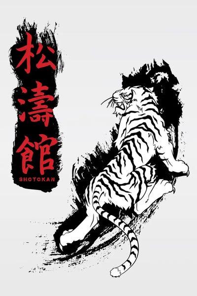 Shotokan Karate Tiger by Cornel Vlad multi panel art