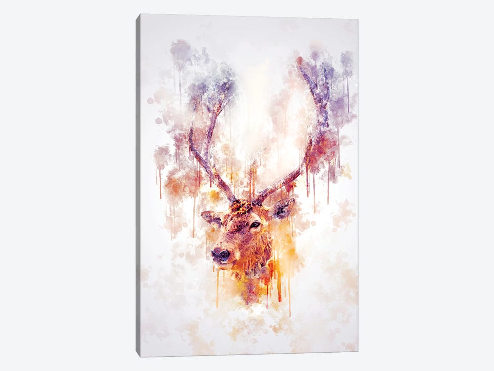 Elk Head by Cornel Vlad 1-piece Canvas Print