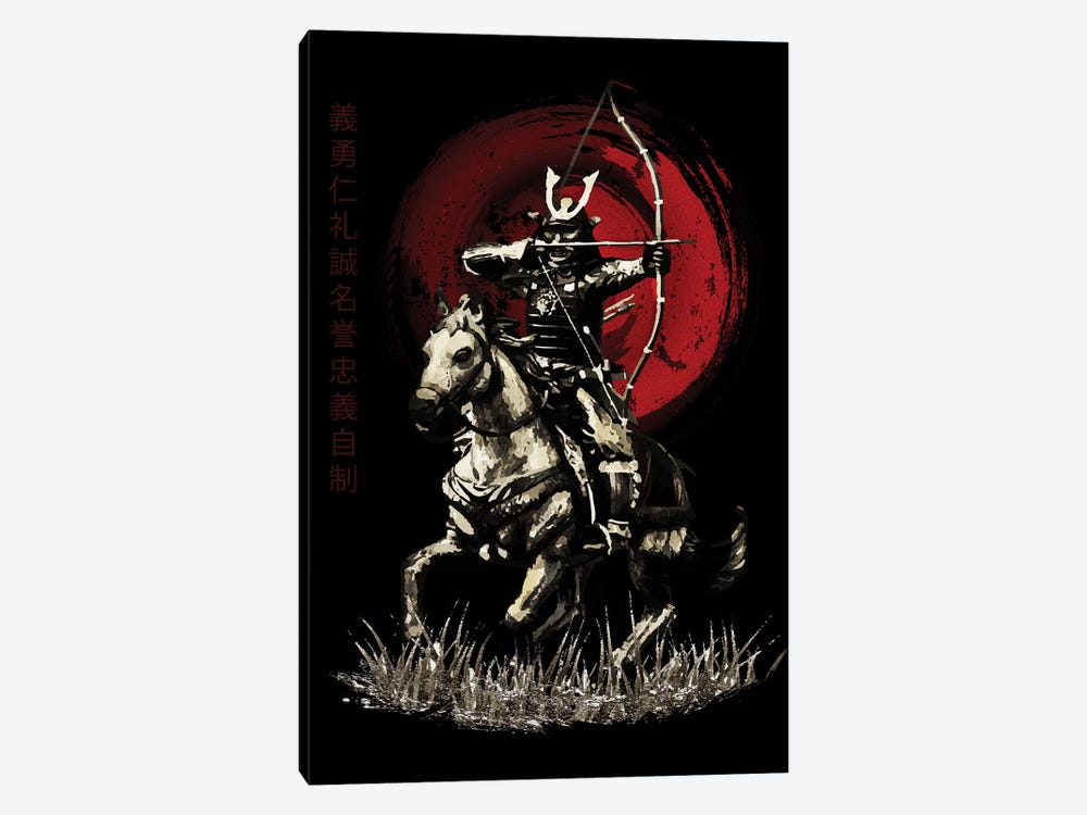 Bushido Samurai Yabusame Archer On Horse by Cornel Vlad 1-piece Canvas Artwork
