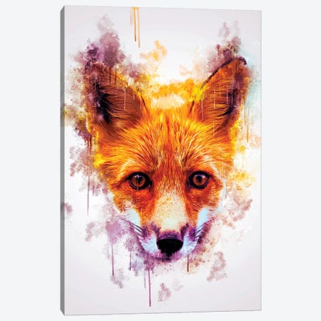 Fox Head Canvas Print #CVL131} by Cornel Vlad Art Print