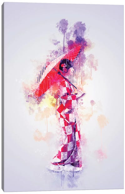 Japanese Girl Canvas Art Print - Geisha