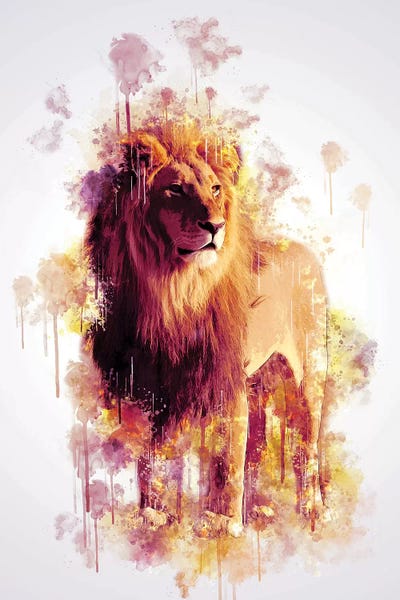 Lion by Cornel Vlad framed wall art