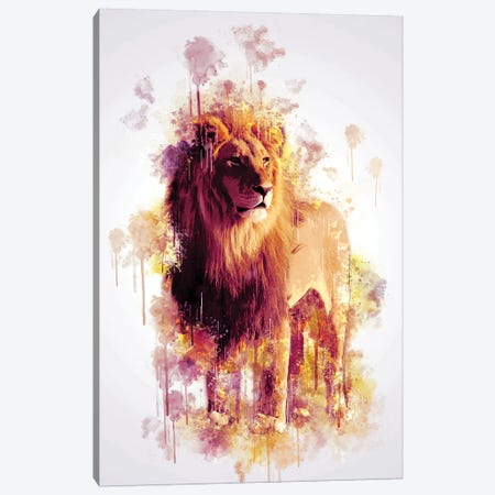 Lion Canvas Print #CVL141} by Cornel Vlad Canvas Artwork