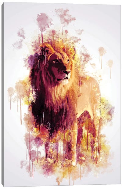 Lion Canvas Art Print - Cornel Vlad