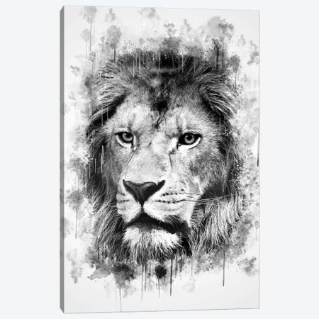 Lion Head Canvas Print #CVL143} by Cornel Vlad Canvas Art