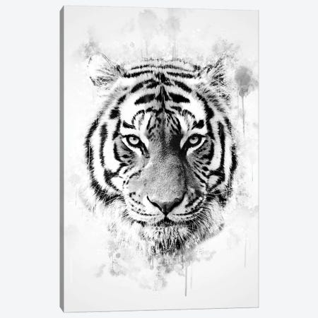 Tiger Head Canvas Print #CVL157} by Cornel Vlad Canvas Artwork