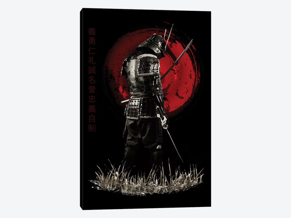 Bushido Samurai Back Turned by Cornel Vlad 1-piece Canvas Art Print