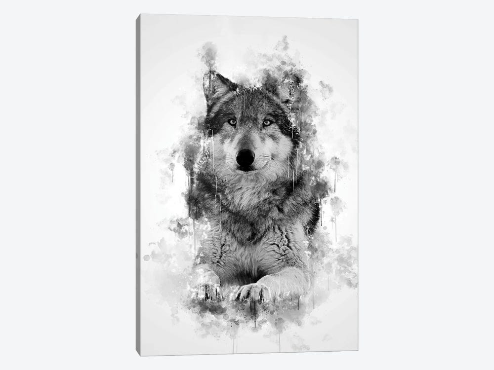 Wolf In Black And White by Cornel Vlad 1-piece Art Print