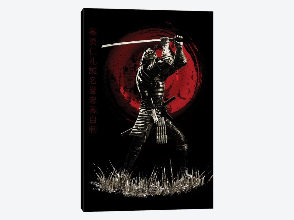 Bushido Samurai Blocking by Cornel Vlad 1-piece Canvas Art