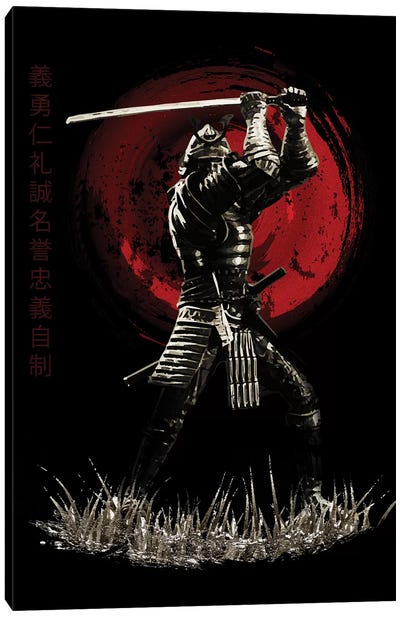Bushido Samurai Blocking Canvas Art Print - Cornel Vlad