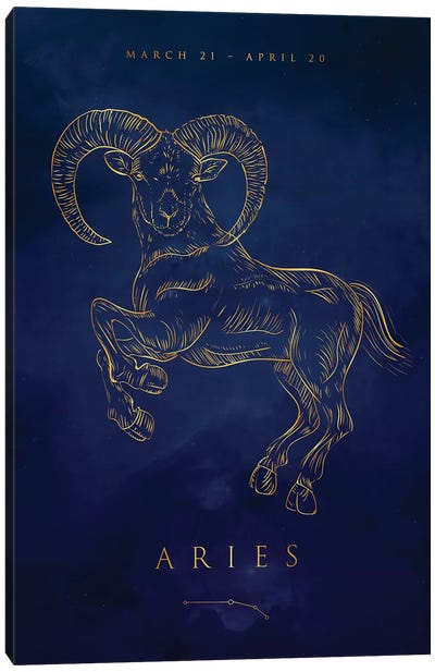 Aries Canvas Art Print - Astrology Art
