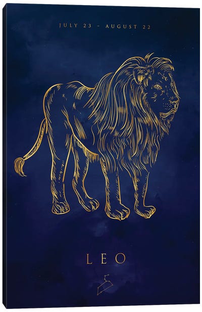 Leo Canvas Art Print - Zodiac Art