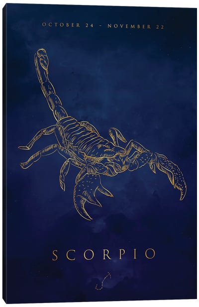 Scorpio Canvas Art Print - Astrology Art