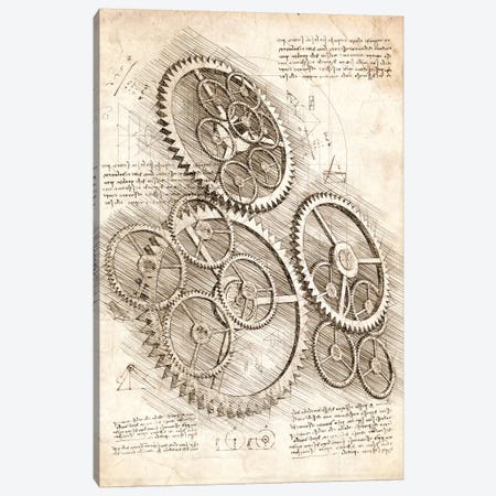 Cogs And Gears Canvas Print #CVL188} by Cornel Vlad Canvas Wall Art
