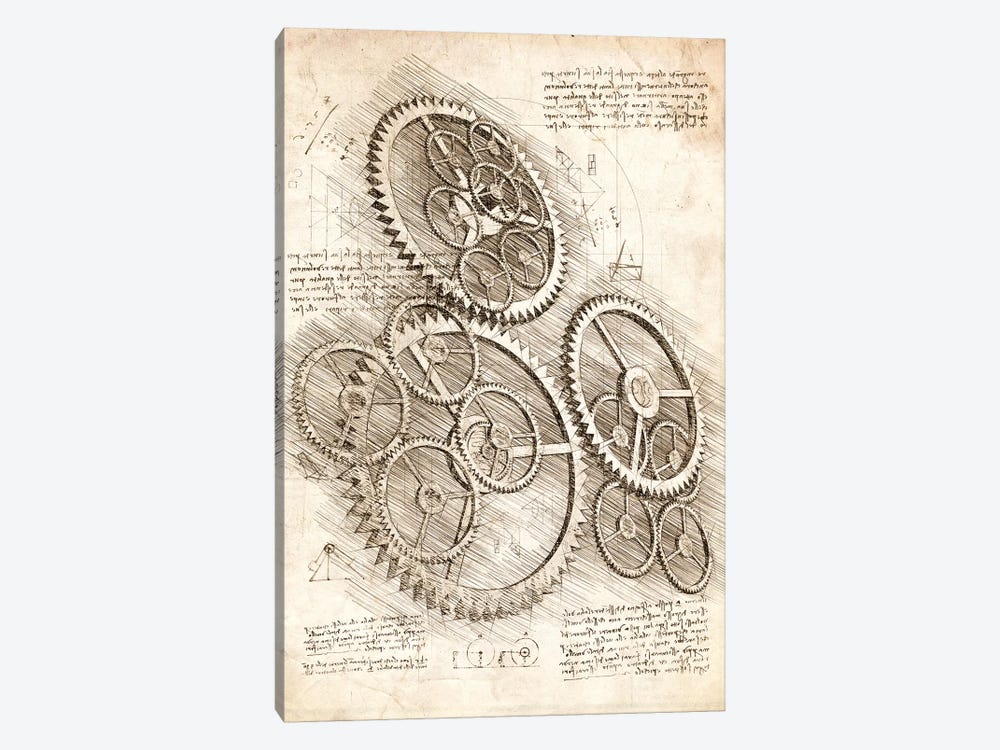 Cogs And Gears by Cornel Vlad 1-piece Canvas Artwork
