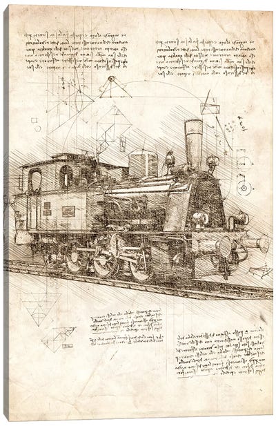Locomotive Canvas Art Print - Cornel Vlad
