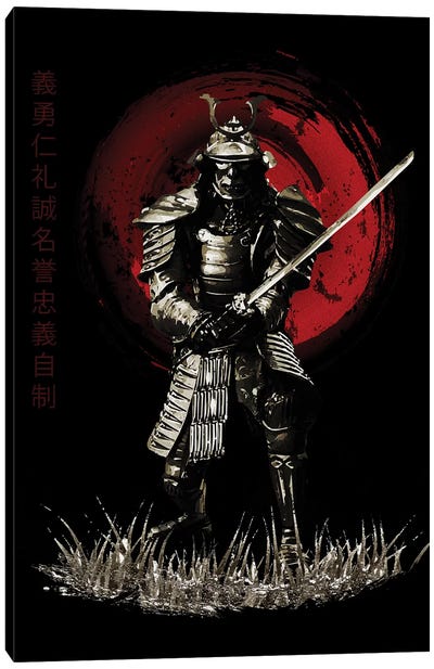 Bushido Samurai Ready Canvas Art Print - Warrior Art