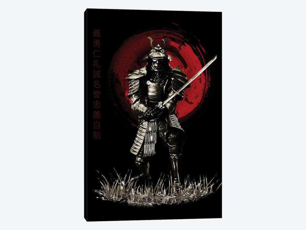 Bushido Samurai Ready 1-piece Canvas Print