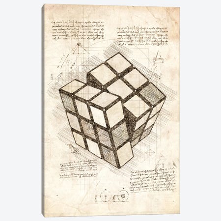 Rubiks Cube Canvas Print #CVL210} by Cornel Vlad Canvas Wall Art