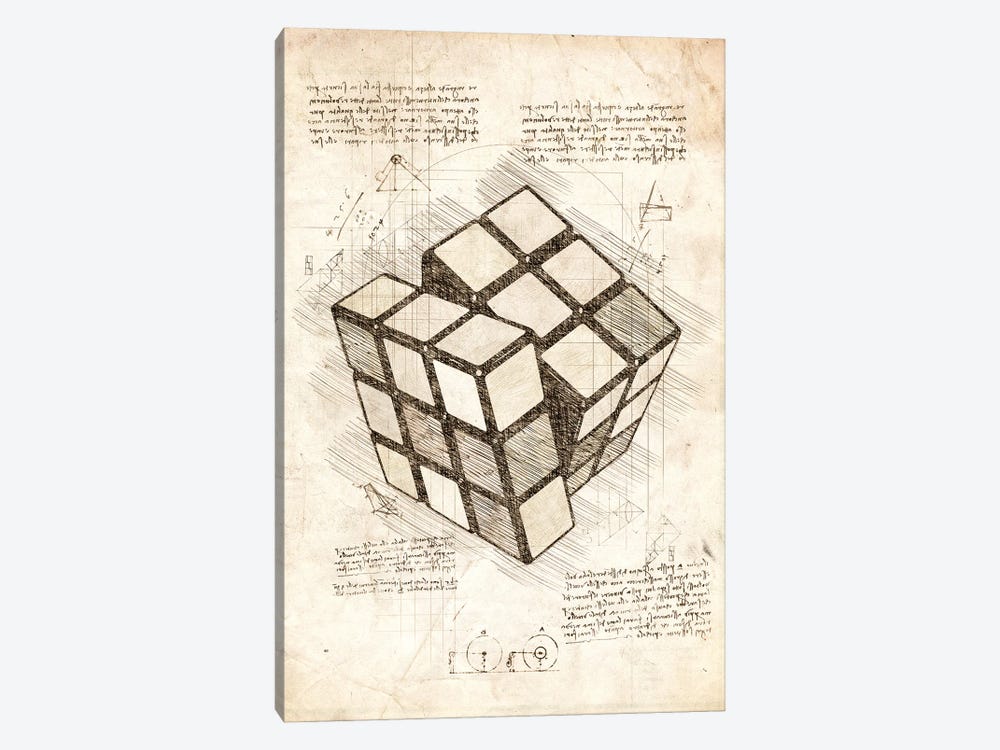 Rubiks Cube by Cornel Vlad 1-piece Canvas Print