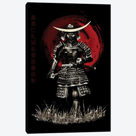 Bushido Samurai Attack Ready Canvas Print #CVL21} by Cornel Vlad Canvas Art